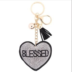 BLESSED HEART PUFFY KEYCHAIN/PURSE  CHARM